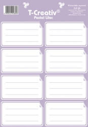 T-Creativ Füzetcímke Keretes Akasztós Pastel Lilac 8 Darab/Ív 2 Ív/Csomag (N13111TA708)