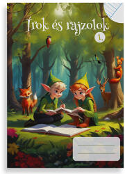 Patria School Füzet Tűzött A/5 1. Osztály Írok és Rajzolok Vegyes Mintákban (P11111401)