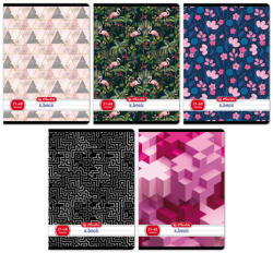 Herlitz Füzet A/5 40 Lapos Vonalas 3D Soft Touch Vegyes Minták (H400200801)