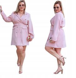 Cavaricci Ruha Plus Size Női Cavaricci Blézer Gombok Elegáns Rózsaszín (Su-22)
