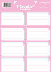 T-Creativ Füzetcímke Keretes Akasztós Pastel Pink 8 Darab/Ív 2 Ív/Csomag (N13111TA658)