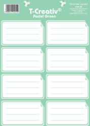 T-Creativ Füzetcímke Keretes Akasztós Pastel Green 8 Darab/Ív 2 Ív/Csomag (N13111TA308)