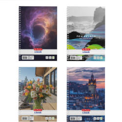 Herlitz Spirálfüzet A/5 80 Lapos Vonalas Vegyes Minták (H400212879)