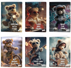 Mar-Mar Füzet Tűzött A/4 Vonalas 21-40 Teddy Bear Vegyes Mintákban (V0108757)