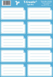T-Creativ Füzetcímke Keretes 10 Darab/Ív Light Blue (N13111T101)