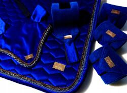 horss equestrian Horss sokoldalú Velvet szett nyeregalátét fülpárna Reflex blue (13)