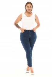  Slim Fit farmernadrág, nagy méret, magas derék, rugalmas, sötétkék, 46-os méret (B0B8XXWBVK)