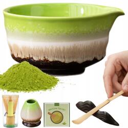  Matcha szett kiegészítőkkel és teatörölközővel Ajándékdobozban (Zestaw do herbaty Matcha)