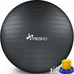  Gimnasztikai Labda 65 CM Antracit Tresko Pumpával Fitness Pilates (YGB-046)