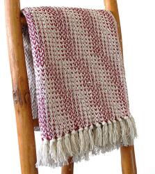  „Boho kézzel készült dupla tónusú mintás pamut pléd vagy ágytakaró 125x150cm (BOHOT-04)