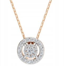ESSYA 925 Ezüst Nyaklánc Gyémántokkal 0, 14 Ct Lab Essya (104-10002(2.0)-925-LAB-RED)