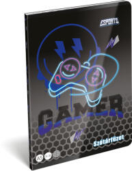 Lizzy Card Gamer tűzött füzet A/5, 32 lap szótár (31-32), Lizzysuli, Esport Gamer on Duty (LIZ-7500173008) - mesescuccok