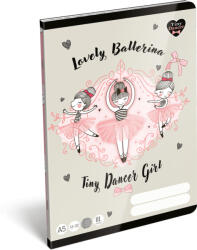 Lizzy Card Balerina tűzött füzet A/5, 32 lap vonalas 3. osztály (12-32), Lizzysuli, Tiny Dancer Lovely Ballerina (LIZ-7500169003) - mesescuccok