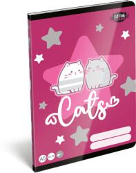 Lizzy Card Cicás tűzött füzet A/5, 32 lap sima (20-32), Lizzysuli, Kittok Stars Purrfect (LIZ-7500172002)
