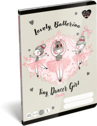 Lizzy Card Balerina tűzött füzet A/5, 32 lap vonalas 2. osztály (16-32), Lizzysuli, Tiny Dancer Lovely Ballerina (LIZ-7500168003) - mesescuccok
