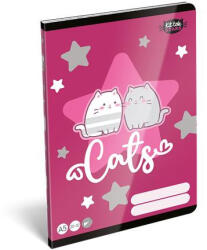 LIZZY Füzet, tűzött, A5, sima, 32 lap, LIZZYSULI, "Kit tok Stars Purrfect", "20-32 (TICLFSA5KS) - officepantry