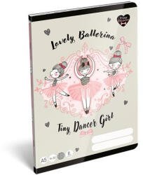 LIZZY Füzet, tűzött, A5, vonalas, 32 lap, 2. osztály, LIZZYSULI, "Tiny Dancer, Lovely Ballerina", "16-32