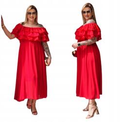 Cavaricci Ruha Plus Size Női Cavaricci Maxi Spanyol Csipke Piros (Su-20)