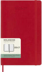 Moleskine Határidőnapló 2026/27 18 Hónap Heti Puha Skarlát Piros "L (7540150001)