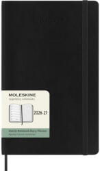 Moleskine Határidőnapló 2026/27 18 Hónap Heti Puha Fekete "L (7540150000)