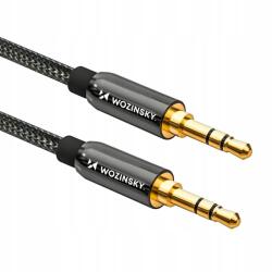 Wozinsky univerzális mini jack kábel 2x Aux kábel 2 m fekete (5907769307447)