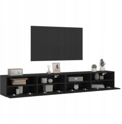 Vida Fali Tv SZEKRéNYEK, 2 db, fekete, 100x30x30 cm (836885)