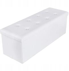 SONGMICS Kárpitozott puff, Songmics, fehér (6955880347612)