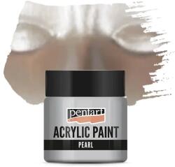 Pentart gyöngyház akrilfesték, 50 ml - ezüst