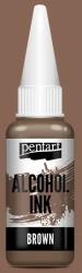 Pentart alkoholos tinta, Media ink, tintafesték, 20 ml - barna