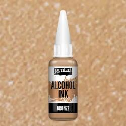 Pentart alkoholos tinta, Media ink, tintafesték, 20 ml - metál bronz
