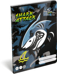 Lizzy Card Cápás tűzött füzet A/5, 32 lap kockás (27-32), Lizzysuli, Shark attack (LIZ-7500171007) - officetrade