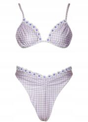 Boohoo Bikini Felső Kockás Dekoratív Virágos Kötött Rzlm 40