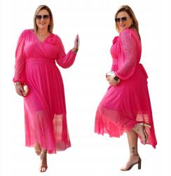 Cavaricci Ruha Maxi Nagy Méret Plus Size Női Cavaricci Csillogó Fukszia (Su-12)