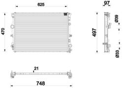 MAHLE Radiator, racire motor MAHLE BEHR *** PREMIUM LINE *** CR 2874 000P (CR 2874 000P)