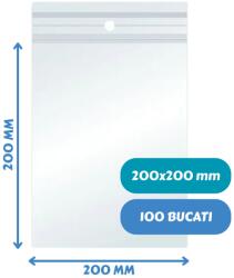 MEGAPACK Plicuri cu Fermoar Ziplock, Polietilenă, 200x200mm, 40m, 100Buc/Set (BZL-0137)