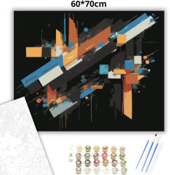  Digitális Absztrakt Geometria - számfestő készlet - 60×70 cm (Keretre feszítve)