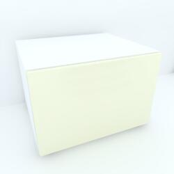 Spectral Mobila Armonia Comoda alba cu o usa cu sistem "PUSH TO OPEN" front MDF Vanilie Comoda