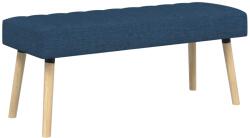 vidaXL Banca cu tapitare canelata albastru 110 x 40 x 46 cm Tesatura GartenMobel Dekor (42038495)