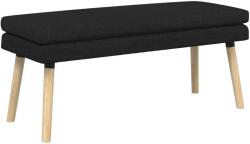 vidaXL Banca cu doua straturi Negru 110 x 40 x 47 cm Tesatura GartenMobel Dekor (42038447)