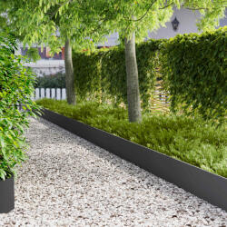 vidaXL Margine pentru gazon 10 pcs 103 x 30 cm Otel Negru GartenMobel Dekor (8008406)
