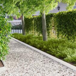vidaXL Margine pentru gazon 50 pcs 103 x 10 cm Otel Alb GartenMobel Dekor (8008427)