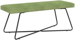vidaXL banca Simplu Verde deschis 110 x 40 x 45 cm Catifea GartenMobel Dekor (42038346)