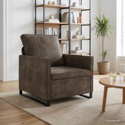 vidaXL Sofa single Gri închis 70 x 81 x 82 cm Material din microfibra GartenMobel Dekor (42040989) Canapea