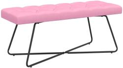 vidaXL Banca cu butoane capitonate Roz 110 x 40 x 46 cm Tesatura GartenMobel Dekor (42038383)