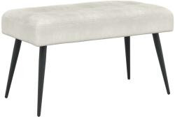 vidaXL Banca cu butoane capitonate Crem 80 x 40 x 46 cm Catifea GartenMobel Dekor (42038523)