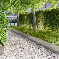 vidaXL Margine pentru gazon 30 pcs 100 x 30 cm Otel Argintiu GartenMobel Dekor (8008637)