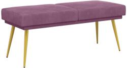 vidaXL Banca cu doua straturi Violet 120 x 45 x 46 cm Catifea GartenMobel Dekor (42038598)