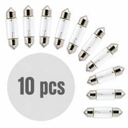 Carguard Bec auto C5W 12V 5W 11x35 mm, lumina alba, set 10 bucati Carguard (BAA035)
