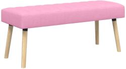 vidaXL Banca cu tapitare canelata Roz 110 x 40 x 46 cm Tesatura GartenMobel Dekor (42038499)