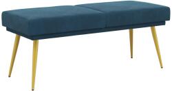 vidaXL Banca cu doua straturi albastru 120 x 45 x 46 cm Catifea GartenMobel Dekor (42038594)